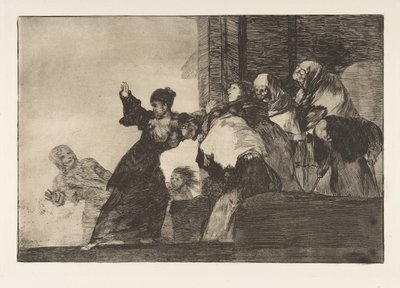 Piatto 11 dai Disparates: Povera follia, ca. 1816-23 pubblicato 1864 da Francisco de Goya