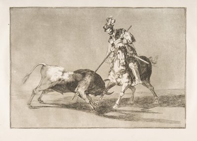 Tavola 11 dalla Tauromachia: Il Cid campeador infilza un altro toro, 1816 da Francisco de Goya