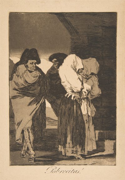 Tavola 22 da Los Caprichos: Poverette! Probrecitas! da Francisco de Goya