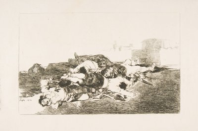 Tavola 22 da I disastri della guerra: Anche peggio. Tanto y ..., 1810 da Francisco de Goya