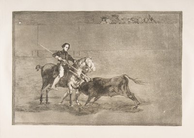 Tauromachia: Coraggio virile della celebre Pajuelera, 1816 da Francisco de Goya