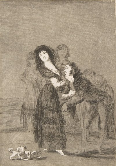 Tavola 27 da Los Caprichos: Chi è più vinto, 1799 da Francisco de Goya