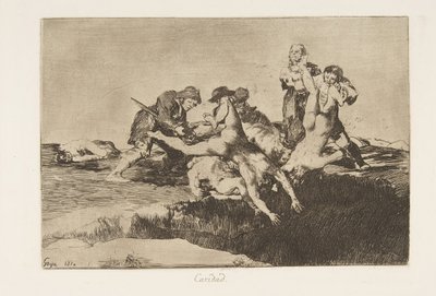 Tavola 27 da I disastri della guerra: Char da Francisco de Goya