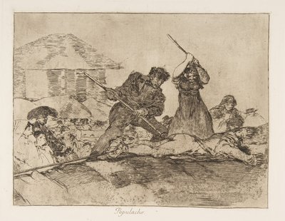 Tavola 28 da I disastri della guerra Los Desastres de la Guerra: Rabbl..., 1810 pubblicato 1863 da Francisco de Goya