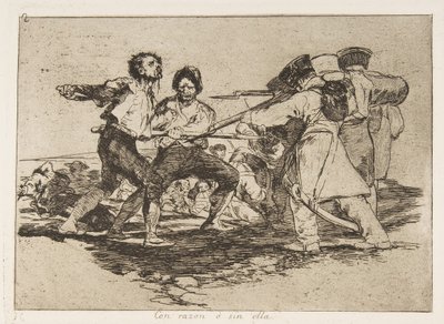 Tavola 2 da I disastri della guerra: Rightl..., 1810 pubblicato 1863 da Francisco de Goya