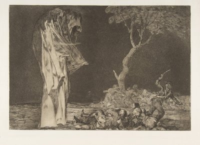 Tavola 2 dai Disparates: La follia della paura, ca. 1816-23 pubblicato 1864 da Francisco de Goya