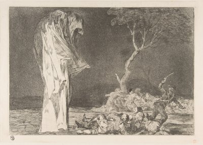 Tavola 2 dai Disparates: La follia della paura, ca. 1816-23 pubblicato ca. 1848 da Francisco de Goya