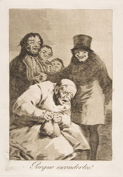 Tavola 30 da Los Caprichos: Perché nasconderli Porque esconderlos, 1799 da Francisco de Goya