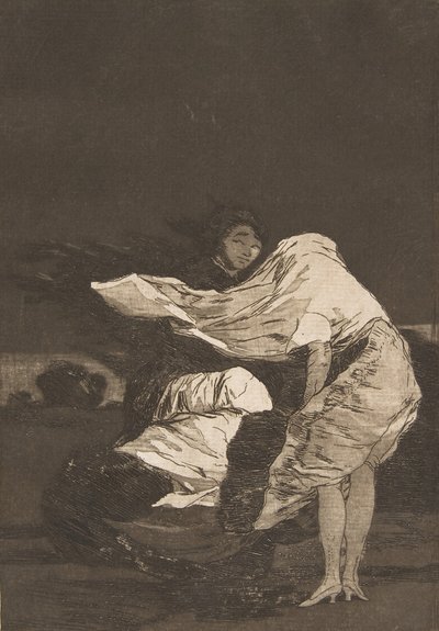 Tavola 36 da Los Caprichos: Una brutta notte Mala noche da Francisco de Goya