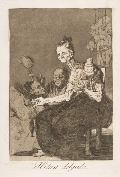 Filano finemente (Hilan delgado) da Francisco de Goya