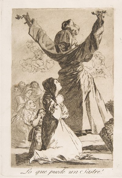 Tavola 52 da Los Caprichos: Cosa può fare un sarto! da Francisco de Goya