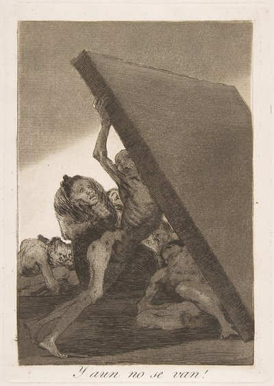 Tavola 59 da Los Caprichos: E ancora non se ne vanno! Y aun no se van!, 1799 da Francisco de Goya