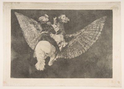Piatto 5 dai Disparates: Follia Volante da Francisco de Goya