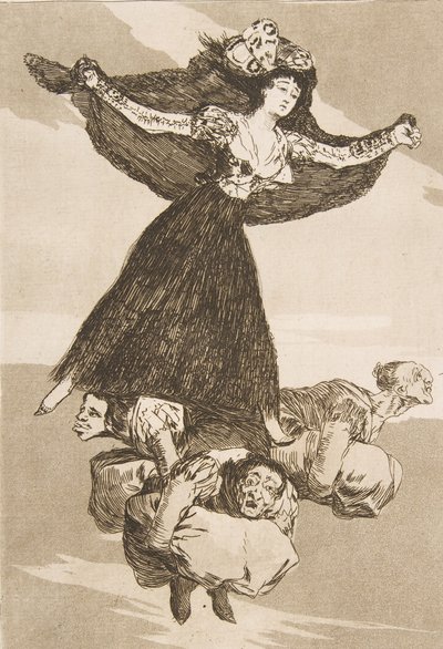 Tavola 61 da Los Caprichos: Sono volati via Volaverunt, 1799 da Francisco de Goya