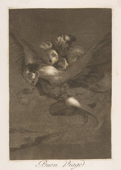 Tavola 64 da Los Caprichos: Bon voyage, 1799 da Francisco de Goya