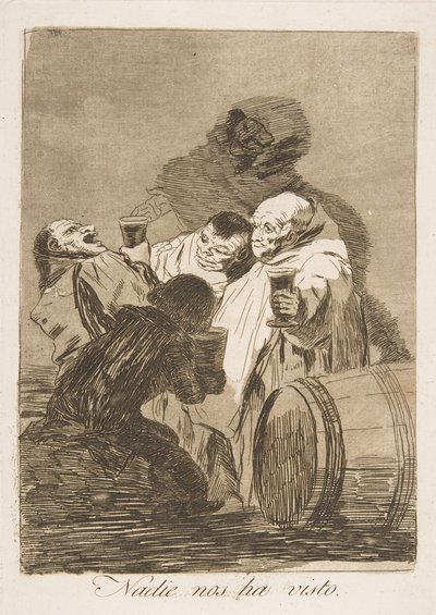 Tavola 79 da Los Caprichos: Nessuno ci ha visto, 1799 da Francisco de Goya