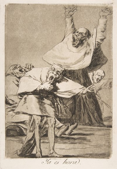 Tavola 80 da Los Caprichos: È ora Ya es hora da Francisco de Goya