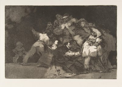 Tavola 9 dai Disparates: Follia generale, ca. 1816-23 pubblicato 1864 da Francisco de Goya