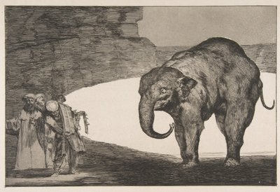 Tavola C da i Disparates: Follia animale da Francisco de Goya