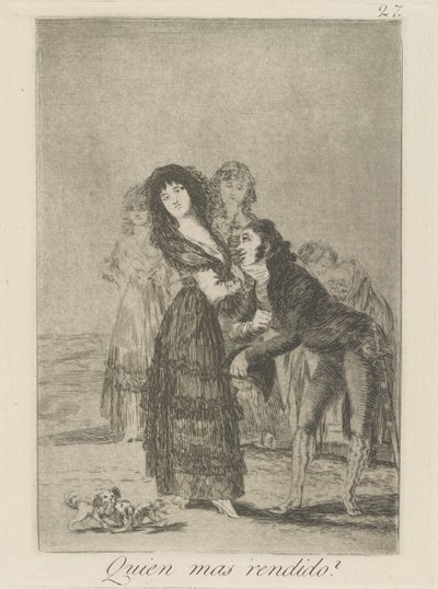 Chi è più sottomesso?, tav. 27 dalla serie Los caprichos da Francisco de Goya