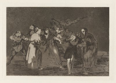 Sanan cuchilladas mas no malas palabras (Le ferite guariscono più velocemente delle parole affrettate), dalla serie Los disparates (Los proverbios) da Francisco de Goya