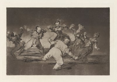 Si Marina balla, deve accettarne le conseguenze, dalla serie Los disparates (Los proverbios) da Francisco de Goya