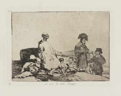 Si son de otro linage., tav. 61 dalla serie Los desastres de la guerra da Francisco de Goya