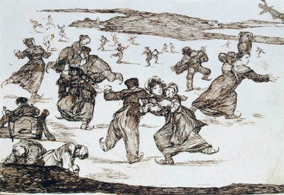 Pattinatori, tra il 1812 e il 1823 da Francisco de Goya