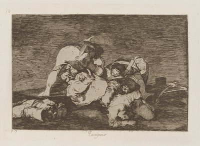 Tampoco, pl. 10 dalla serie Los desastres de la guerra da Francisco de Goya
