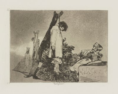 Tampoco. (Neanche [in questo caso]), tav. 36 dalla serie Los desastres de la guerra (I disastri della guerra) da Francisco de Goya