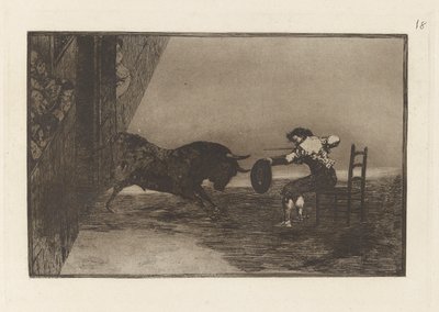 Temeridad de Martincho en la plaza de Zaragoza, tavola 18 da La tauromaquia da Francisco de Goya