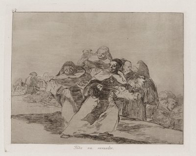 Todo va revuelto (Tutto è sottosopra), Tavola 42 da Los desastres de la guerra (I disastri della guerra) da Francisco de Goya