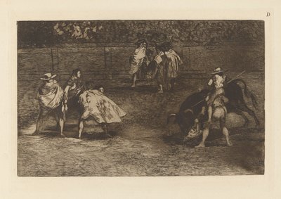 Un torero montato sulle spalle di un chulo da Francisco de Goya