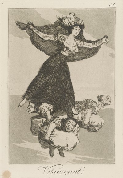 Volaverunt. (Sono Volati Via.), tav. 61 dalla serie Los caprichos da Francisco de Goya
