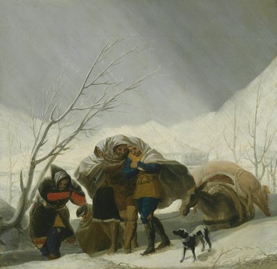 Scena invernale, c. 1786 da Francisco de Goya