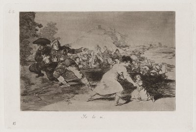 Io lo vidi, Tavola 44 da Los desastres de la guerra (I disastri della guerra) da Francisco de Goya