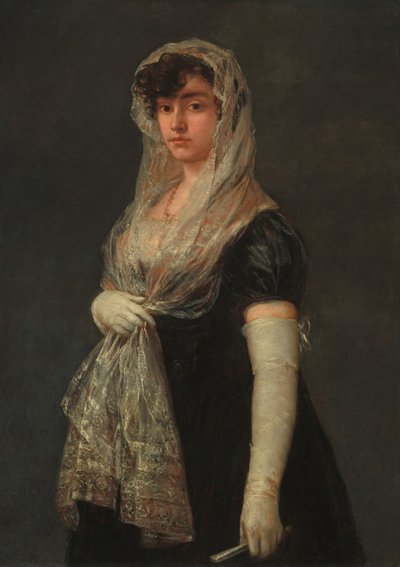 Giovane donna che indossa una mantiglia e una basquina, c. 1800-1805 da Francisco de Goya