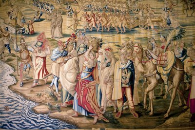 Conquista di Tunisi (dettaglio) - Arazzo di Francisco e Cornelius Van der Goten (XVIII secolo), tessuto alla fabbrica reale di arazzi, metà XVIII secolo, dopo l