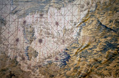 Mappa del Mar Mediterraneo - Dettaglio della conquista di Tunisi (Tunisia) da Francisco Ignacio Vandergoten Canyuwell