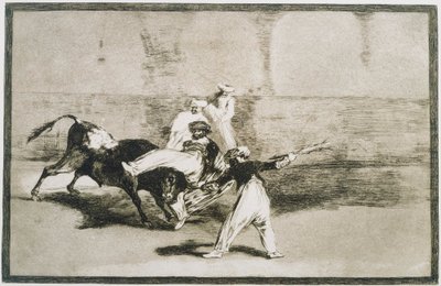 Un Moro Catturato dal Toro... da La Tauromachia da Francisco de Goya
