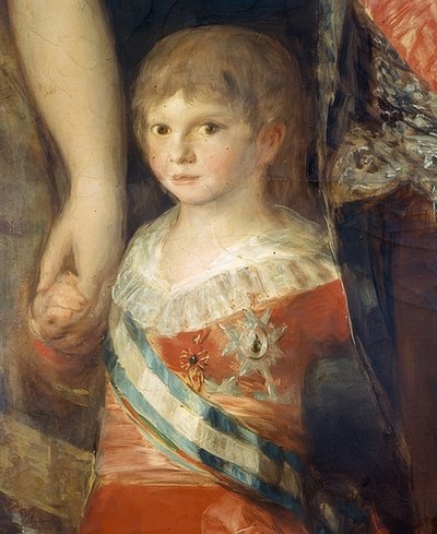 La famiglia di Carlo IV di Spagna (dettaglio: Infante Francisco de Paula Antonio) da Francisco de Goya