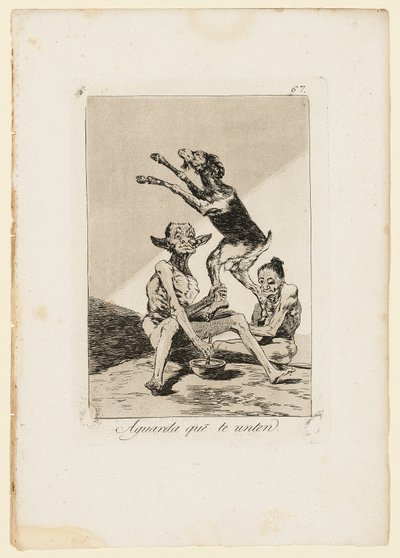 Aguarda Que Te Unten, tavola da "Los Caprichos" da Francisco de Goya