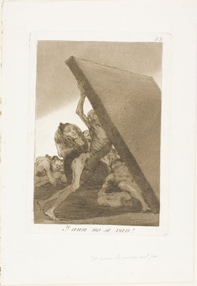 E ancora non se ne vanno, piatto 59 di Los Caprichos da Francisco Jose de Goya y Lucientes