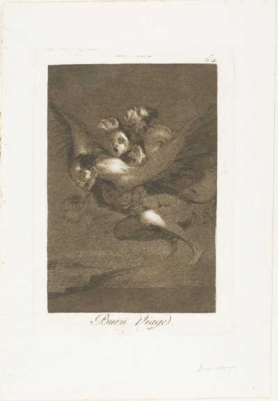 Buon viaggio, tavola 64 da Los Caprichos da Francisco Jose de Goya y Lucientes