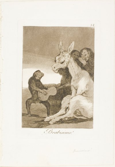 Bravo!, lastra 38 da Los Caprichos da Francisco Jose de Goya y Lucientes