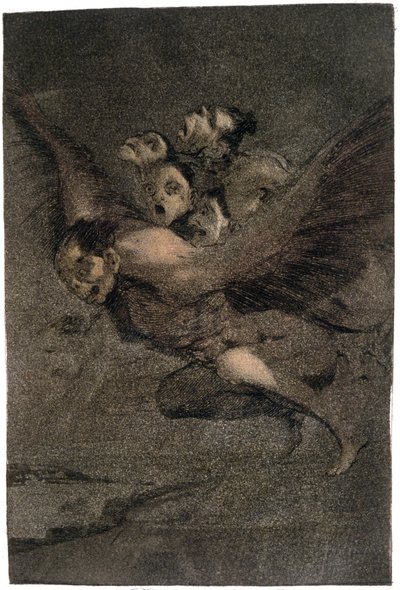 Buen Viage (Buon viaggio). Mostri alati. c.1802 da Francisco Jose de Goya y Lucientes