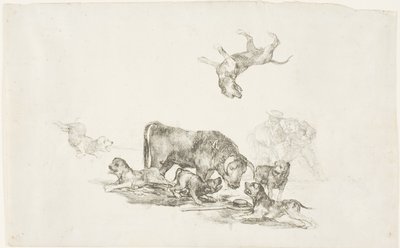 Toro attaccato dai cani da Francisco Jose de Goya y Lucientes