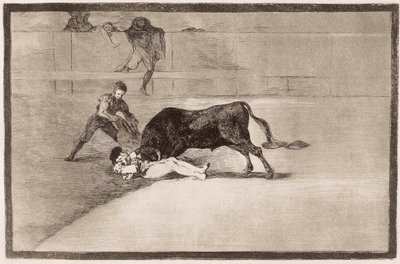 Corrida: la sfortunata morte di Pepe Hillo da Francisco de Goya