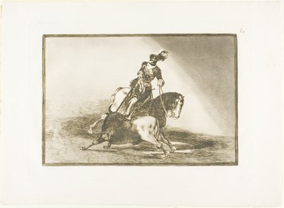 Carlo V infilza un toro nell