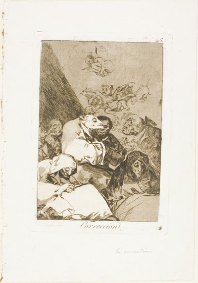 Correzione, tavola 46 da Los Caprichos da Francisco Jose de Goya y Lucientes